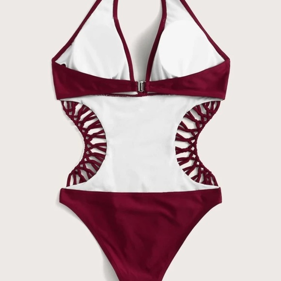 SHEIN Swim Shein Cutout Halter One Piece Size Xl Poshmark